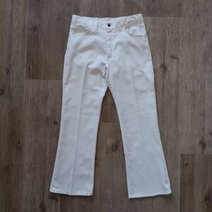 Vintage Levi’s Sta-Prest Pants Slacks White 1970’s Unisex 32/40 Flare Retro Y2k